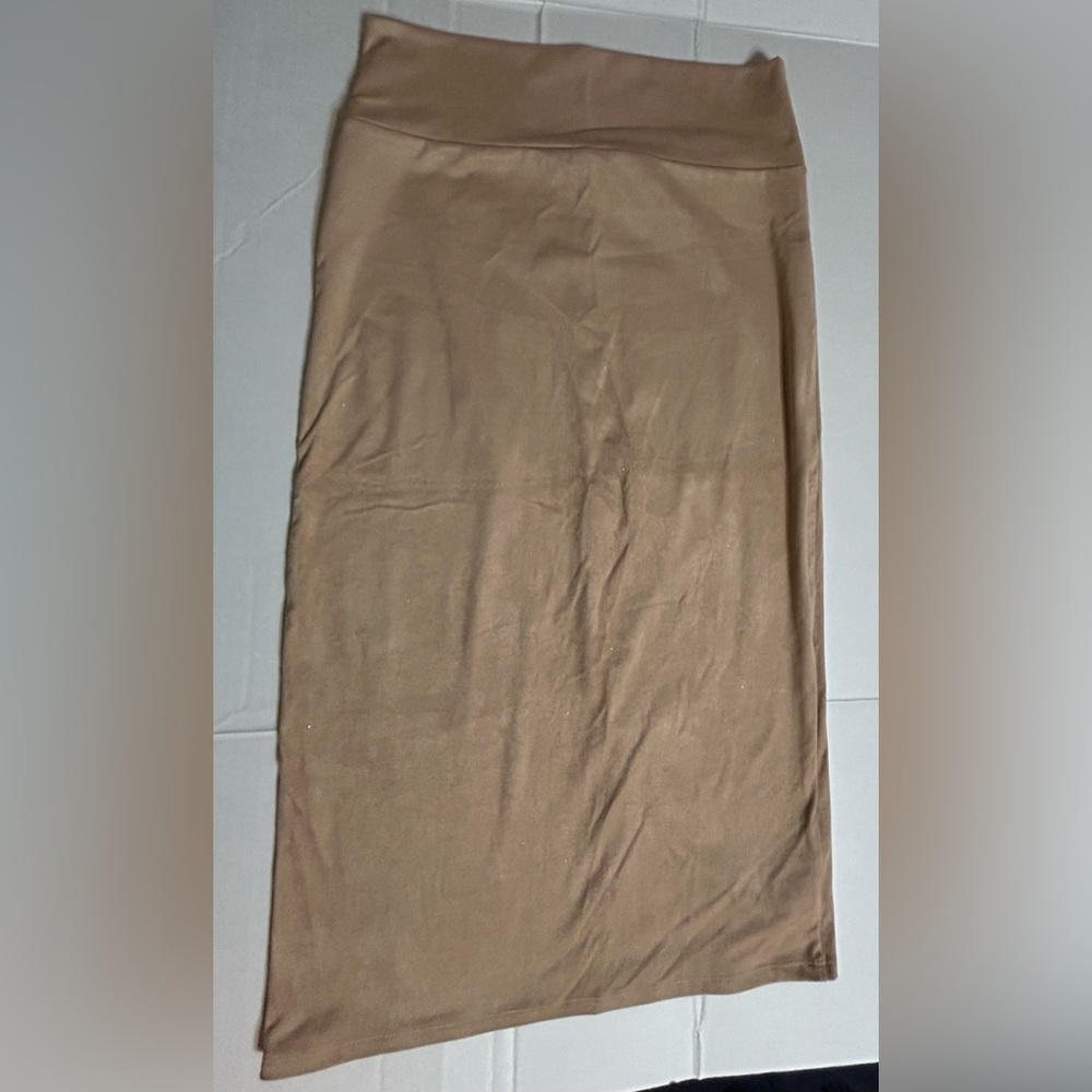 LuLaRoe Midi Skirt in Light Brown - Picture 1 of 5